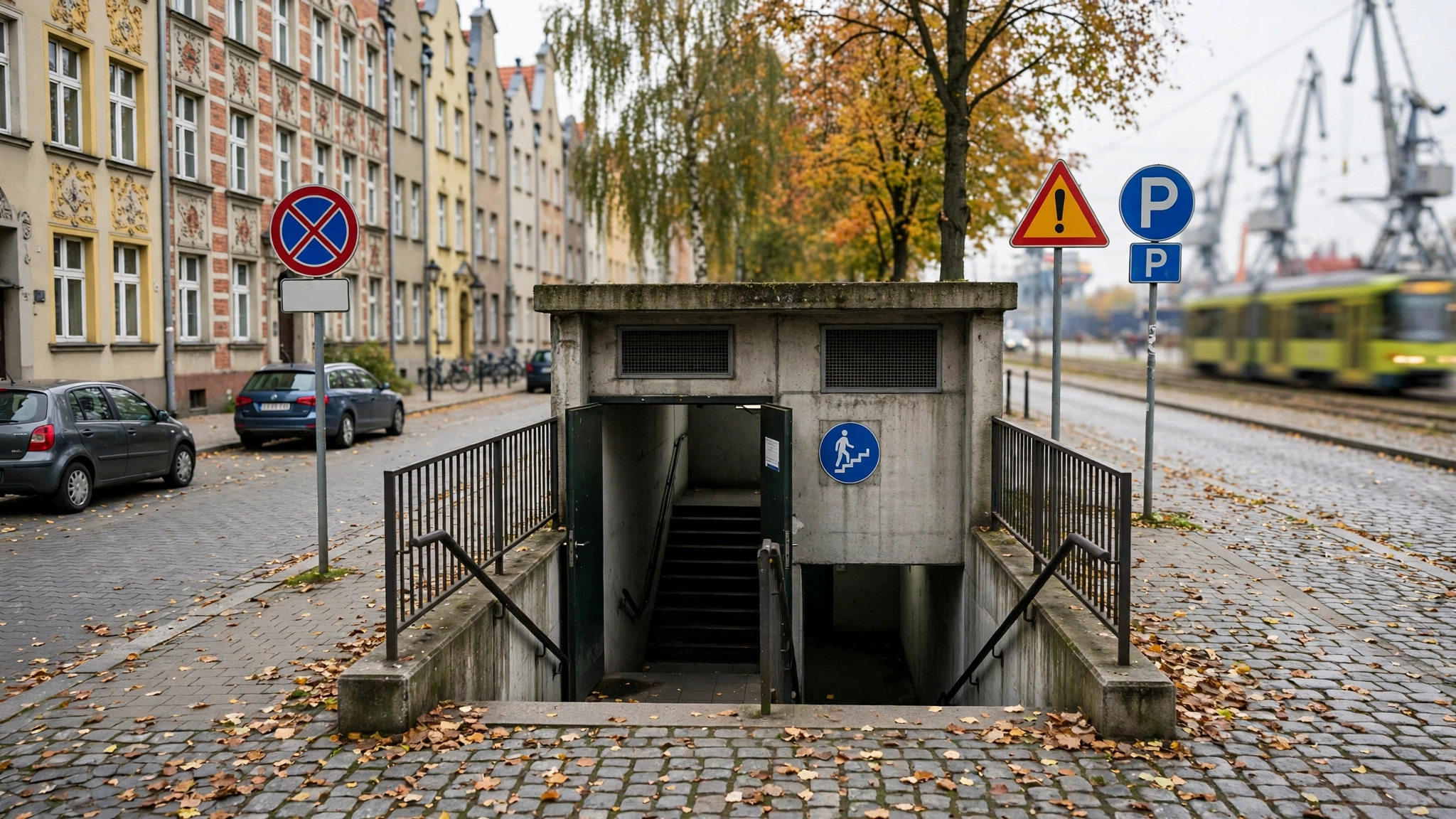Wejście do schronu przy jednej z gdańskich szkół